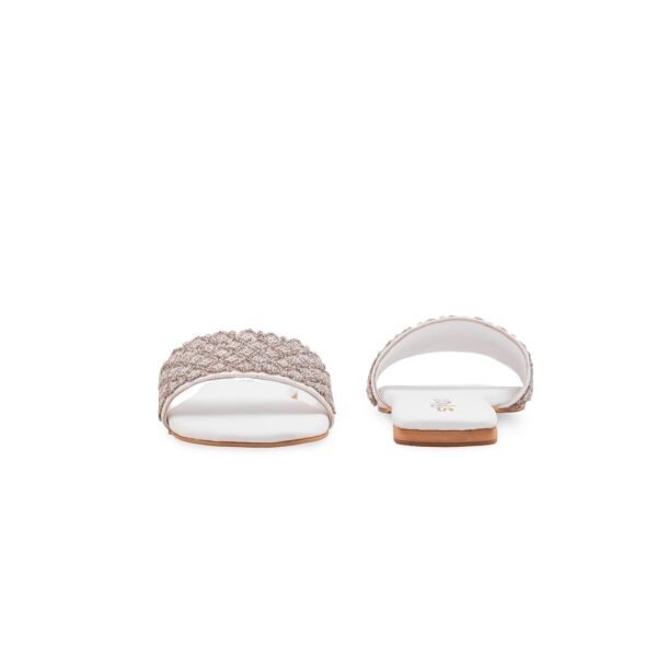 White Fancy Slipper For Ladies EC0246 view 4