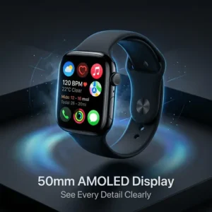 X10 Pro Max Smart Watch in Black — front view
