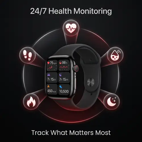 X10 Pro Max Smart Watch in Black — side view