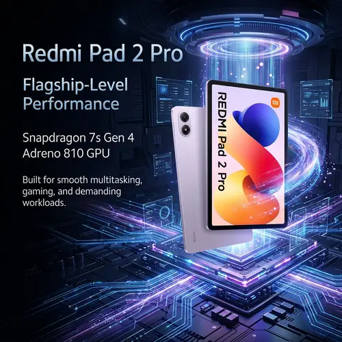 Xiaomi REDMI Pad 2 Pro Wifi in Lavender Purple — side view