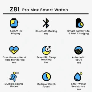 Z81 Pro Max Smart Watch in Orange — side view