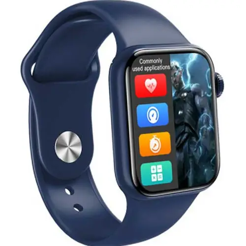 Z86 Pro Max Smart Island Watch With 3 Straps in Blue — front view