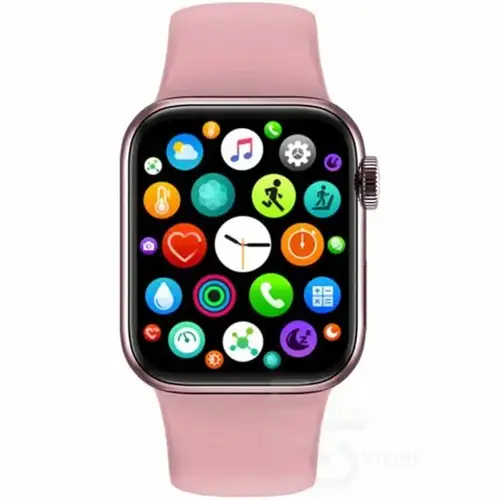 Z86 Pro Max Smart Island Watch With 3 Straps in Pink — front view
