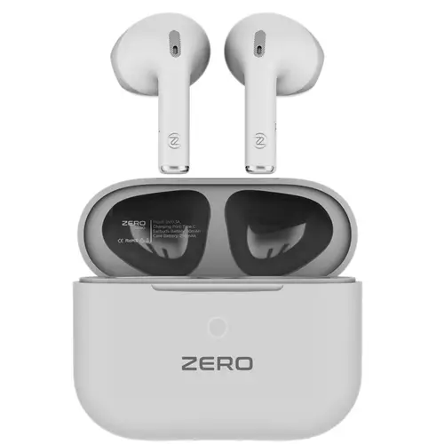 Zero Aero Earbuds in White — front view