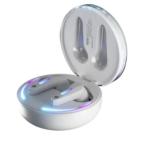 Zero Arcade 900 Wireless Earbuds in White — front view