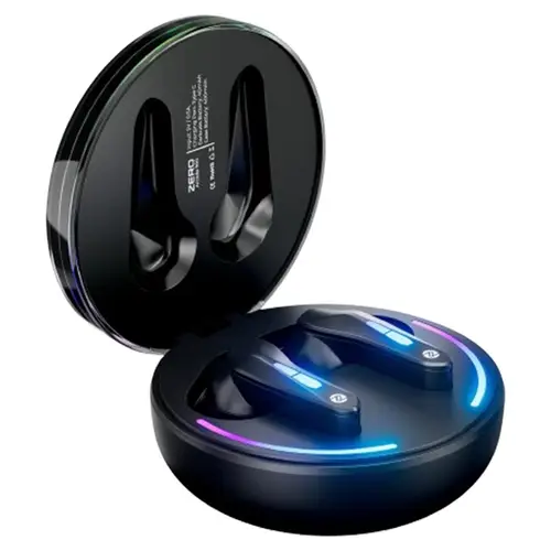 Zero Arcade 900 Wireless Earbuds in Black — front view