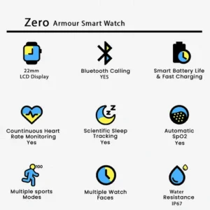 Zero Armour Smart Watch in Jet Black — side view
