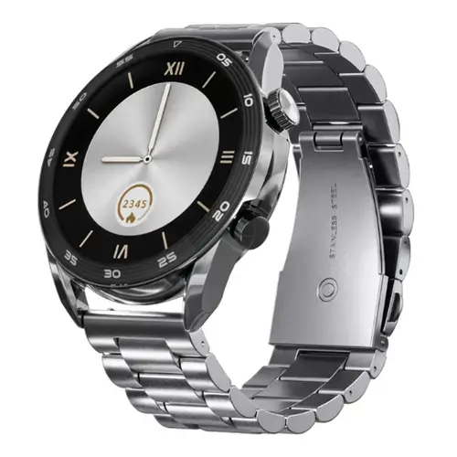 Zero Crown Smartwatch in Silver Matel — front view