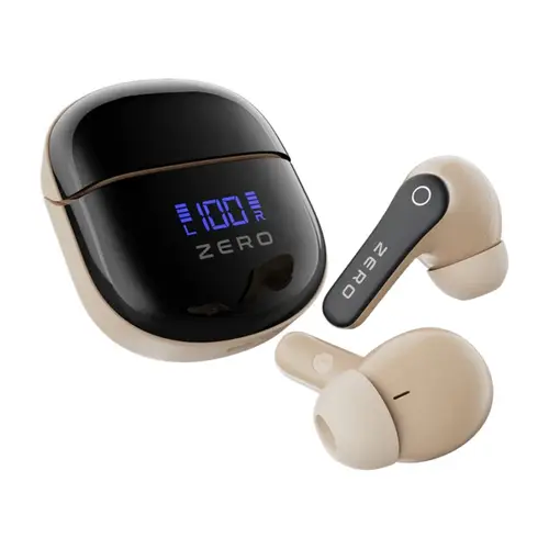 Zero Crystal Earbuds in Midnightcoral — front view