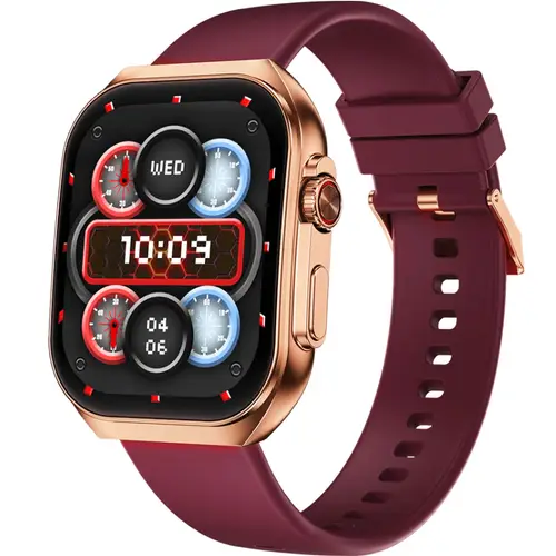 Zero Delta Smartwatch in Red — front view