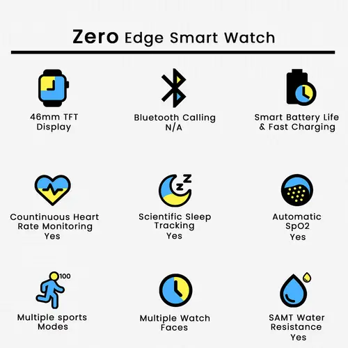Zero Edge Smart Watch in Red Berry — side view