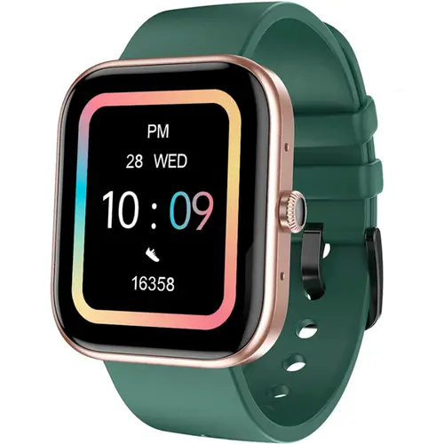 Zero Flex Smart Watch in Green — front view
