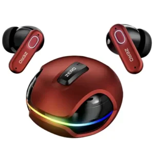 Zero Fusion Earbuds in Red Black — front view