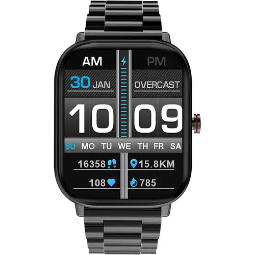 Zero Infinity Smartwatch in Black — front view