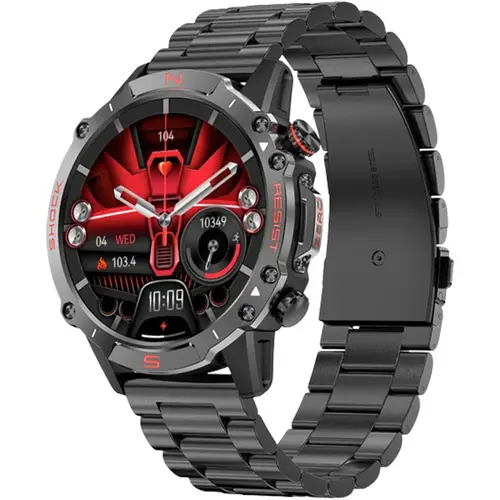 Zero Matrix Pro Amoled Smart Watch in Black — front view