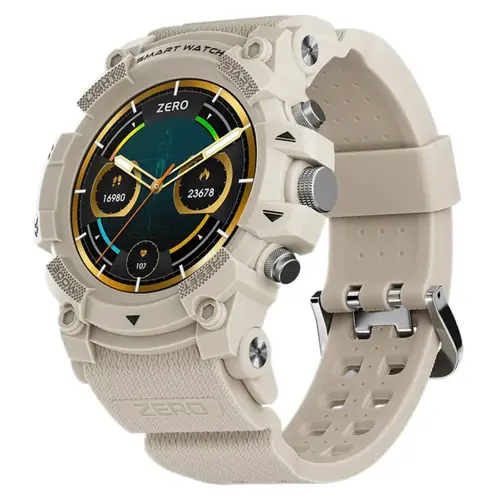 Zero Navigator Smartwatch in Beige — front view