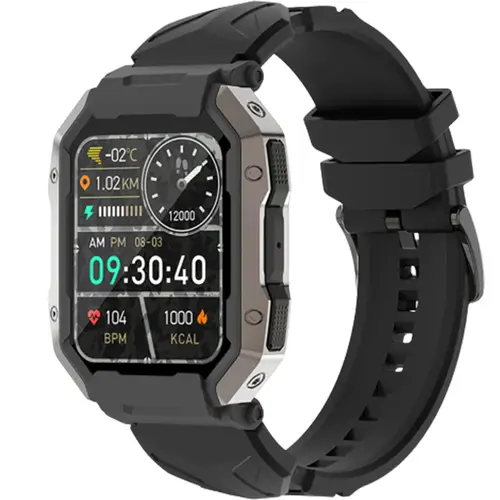 Zero Ninja Smart Watch in Black — front view