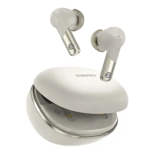 Zero Opal Wireless Earbuds in Beige — front view
