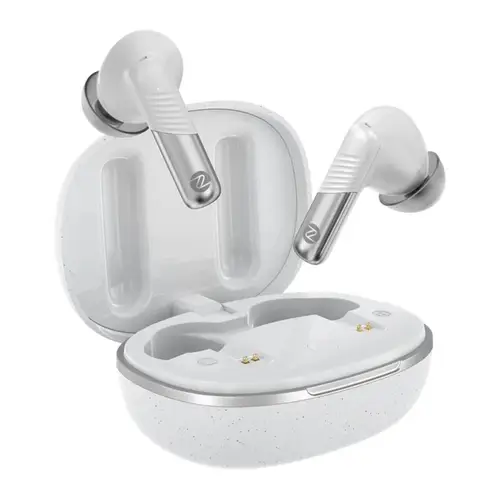 Zero Opal Wireless Earbuds in Milky White — front view
