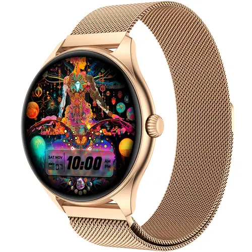 Zero Pixel Smartwatch in Golden — front view