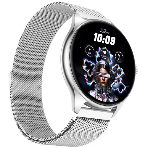 Zero Pixel Smartwatch in Silver — front view