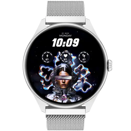 Zero Pixel Smartwatch in Silver — side view