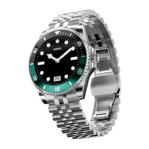 Zero Regal AI Smart Watch in Emerald Silver — front view
