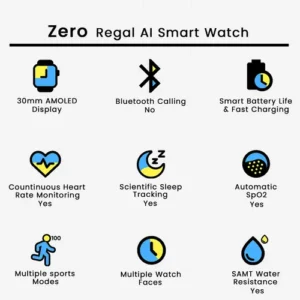 Zero Regal AI Smart Watch in Rose Gold — side view