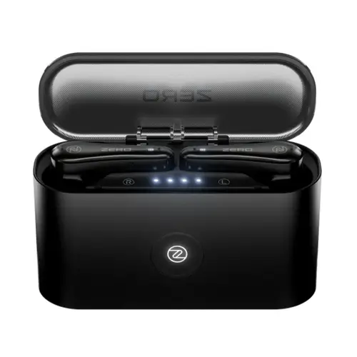 Zero Robo Earbuds in Jet Black — front view