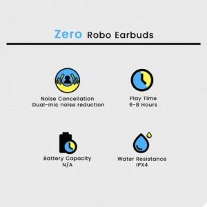 Zero Robo Earbuds in Milky White — side view