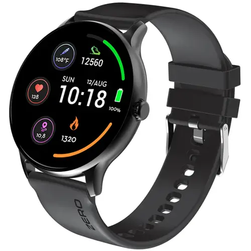 Zero Spark Smart Watch in Black — front view