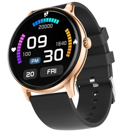 Zero Spark Smart Watch in Gold Black — front view