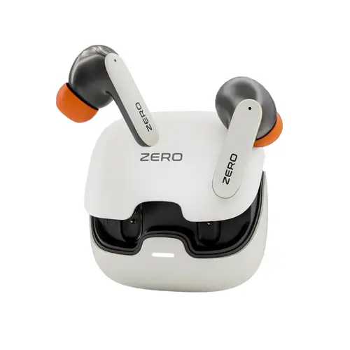 Zero Wave Pro Earbuds in Ivory Gray — front view