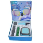 ZT-40 7 in 1 Smart Watch With Speaker Mic in Black — front view