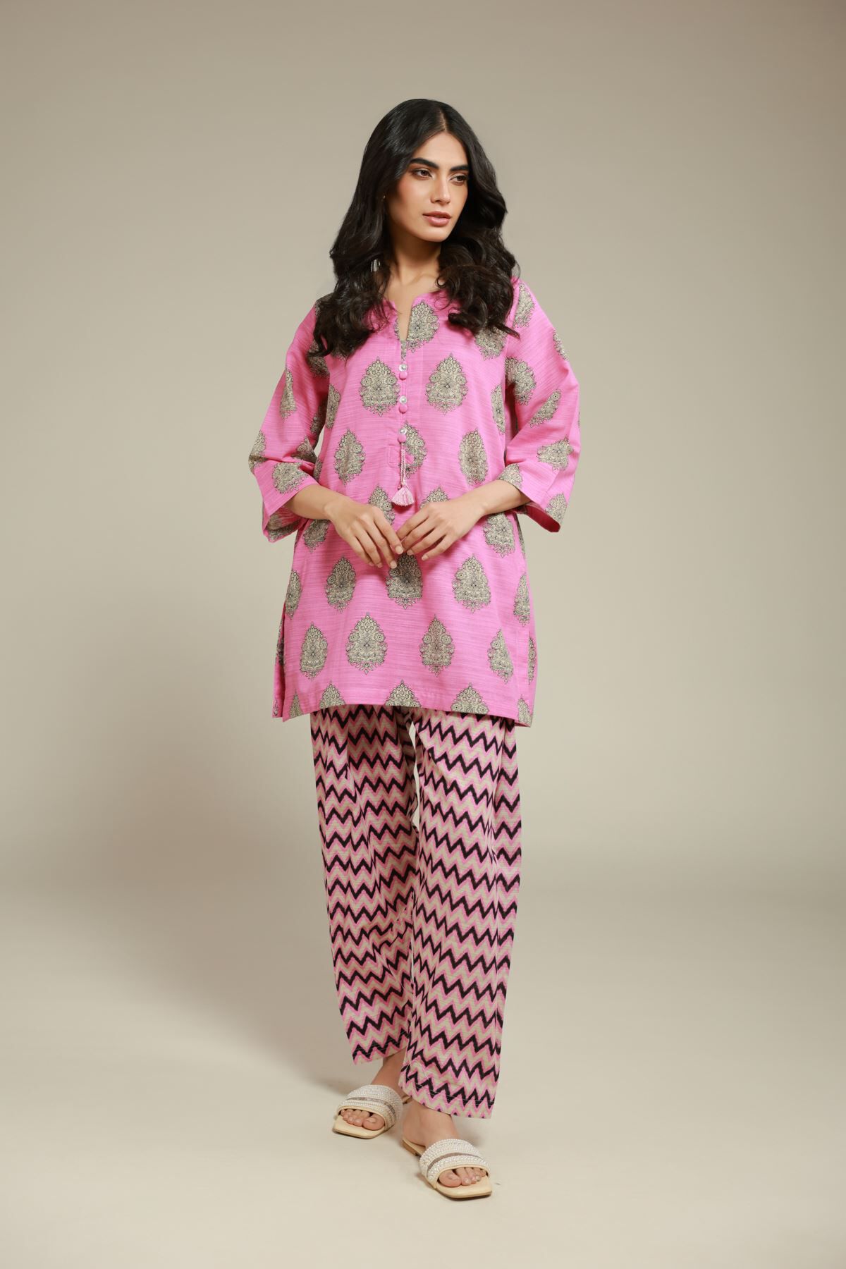 Geometric Shalwar-1 Geometric Shalwar - View 1