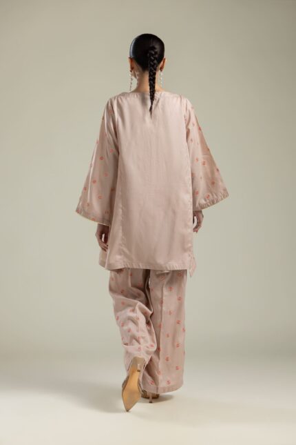 Floral V-Neck Kurta - View 1