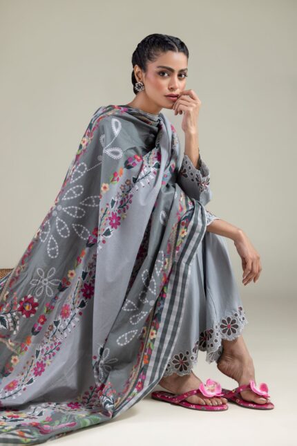 Floral Dupatta - View 1