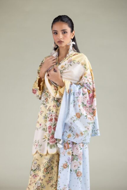 Floral Dotted Dupatta - View 1