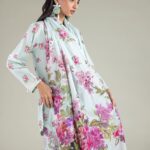 Floral Lace Dupatta - View 1