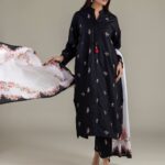 Floral Tassel Dupatta - View 1