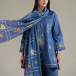 Floral Geometric Dupatta - View 1