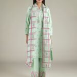 Floral Geometric Dupatta - View 1