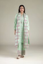 Floral Geometric Dupatta - View 1