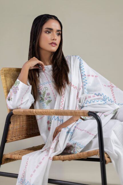 Floral Tassel Dupatta - View 2