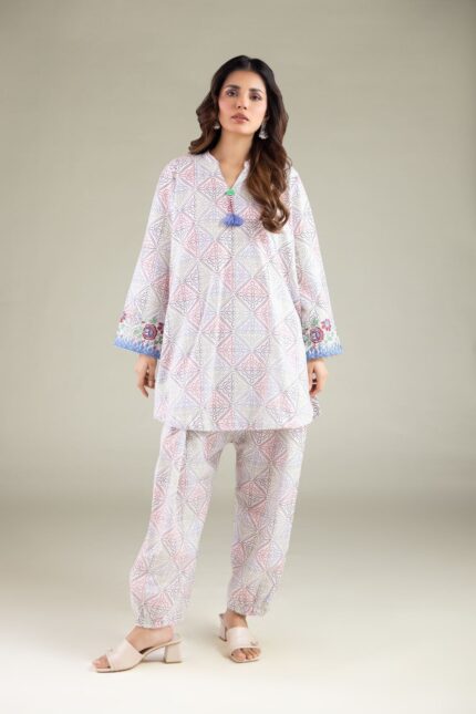Geometric Tapered Shalwar - View 1