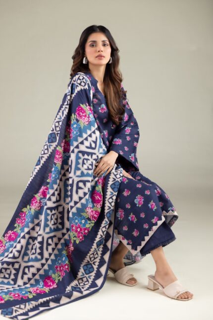 Floral Geometric Dupatta - View 1