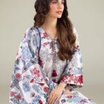 Floral Geometric Dupatta - View 1