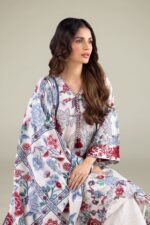 Floral Geometric Dupatta - View 1