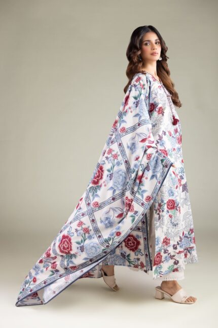 Floral Geometric Dupatta - View 2