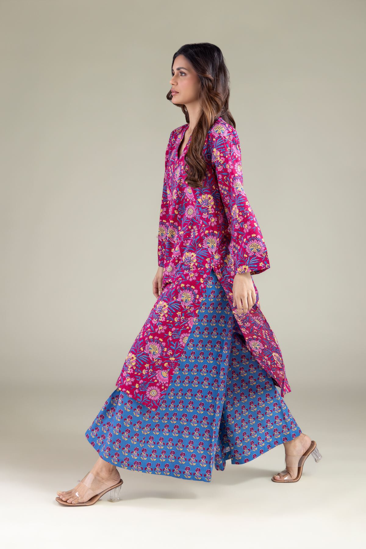 Wide Floral Pants-1 Wide Floral Pants - View 1